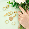 12Pcs Crystal Rhinestone Grooved Finger Ring RJEW-UN0002-46G-4