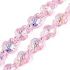 Electroplate Transparent Glass Beads Strands EGLA-N055-04A-06-1