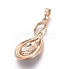 Brass Micro Pave Cubic Zirconia Jewelry Sets SJEW-F189-03KCG-3