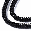 Natural Black Stone Beads Strands G-S366-089-3