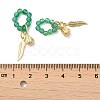 Natural Dyed & Heated Green Onyx Agate Pendants G-M409-18G-3