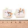 Alloy Enamel Pendants PALLOY-T093-17G-3