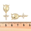 Brass Pave Cubic Zirconia Pendants KK-U009-09A-G-3