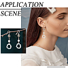 100Pcs Transparent Resin Earring Hooks RESI-CA0001-49-5