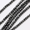 Non-magnetic Synthetic Hematite Bead Strands G-A129-3mm-26-1