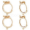 Beebeecraft 10 Pairs Brass Knot Hoop Earring Findings KK-BBC0008-51-1