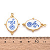 304 Stainless Steel Enamel Pendants STAS-OY002-91G-01-3