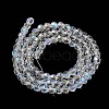 Electroplate Transparent Glass Beads Strands EGLA-A035-T4mm-L19-2