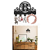 Wood & Iron Wall Mounted Hangers HJEW-WH0055-218-9