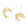 Brass Pave Clear Cubic Zirconia Stud Earring EJEW-S217-G08-2