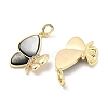 Brass Micro Pave Clear Cubic Zirconia Pendants KK-L211-019G-03-2