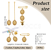 DIY Oval Alloy Graduation Cap Pendant Kits PALLOY-GA00006-2