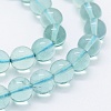 Natural Fluorite Beads Strands G-K261-10C-8mm-3
