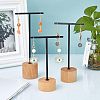 T Bar Iron & Wood Earring Displays Sets EDIS-WH0016-02-5