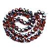 Electroplate Transparent Glass Beads Strands X-EGLA-A034-T8mm-Q18-2