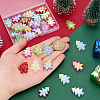 30Pcs 6 Colors UV Plating Transparent Acrylic Beads TACR-WR0001-01-3