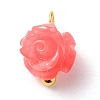 Synthetic Coral Charms PALLOY-JF00558-03-2