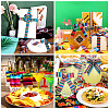 2Rolls 2 Styles Stripe Pattern Printed Polyester Grosgrain Ribbon OCOR-TA0001-37F-6