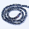 Electroplate Glass Beads Strands EGLA-A034-P8mm-B01-2