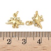Brass Micro Pave Cubic Zirconia Pendants KK-P325-10G-3