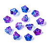Two Tone Transparent Spray Painted Glass Beads X-GGLA-S054-011D-02-1
