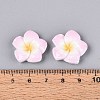 Plumeria Flower Opaque Resin Cabochons CRES-T025-30C-02-4