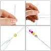 Iron Collapsible Big Eye Beading Needles TOOL-R095-04-4