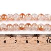 Electroplated Crackle Glass Beads Strands X-EGLA-N014-6mm-01-4