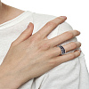 1Pc Stainless Steel Finger Rings for Women Men RJEW-LP0002-35AS-1