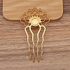 Alloy Hair Comb Findings PW-WGF914F-02-1