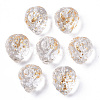 Transparent Spray Painted Glass Beads LS-GLAA-R215-01-B09-1