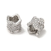 Rack Plating Brass Cubic Zirconia European Beads KK-K349-08P-2