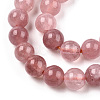 Natural Quartz Beads Strands G-R479-6mm-14-3