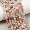 Natural Black Gold Rutilated Quartz Beads Strands G-P596-6mm-02-1