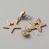 Plastic Imitation Pearl Beaded Geometric Dangle Stud Earrings EJEW-WH0013-57A-2