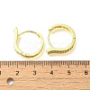 Brass Clear Cubic Zirconia Hoop Earrings EJEW-M047-16G-5