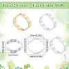 60Pcs 2 Colors Brass Bead Frame KK-SC0004-66-2