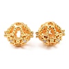 Brass Micro Pave Clear Cubic Zirconia Beads KK-I705-16G-1