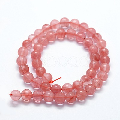 Cherry Quartz Glass Beads Strands G-I199-28-12mm-1