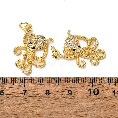 Brass Micro Pave Cubic Zirconia Pendants KK-A271-03C-G-1