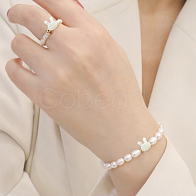 5Pcs Natural White Shell Beads BSHE-CJ0001-06-1