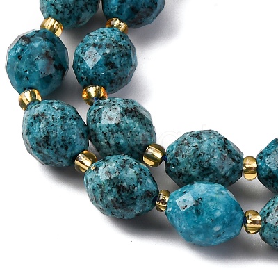 Natural Sesame Jasper Dyed Beads Strands G-D305-B02-01-1