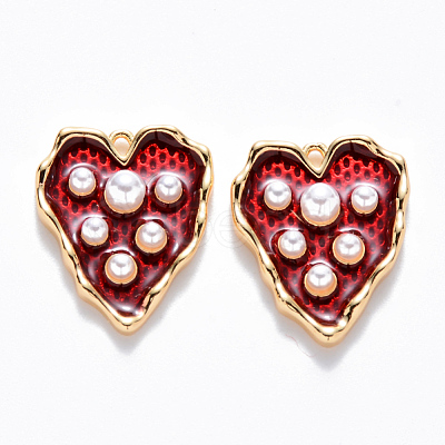 Brass Enamel Pendants KK-T049-054G-01-NF-1