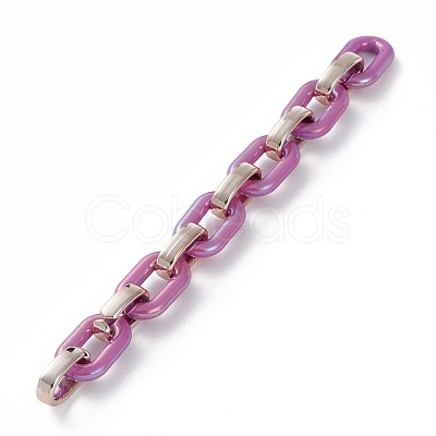 Handmade Opaque Acrylic Cable Chains AJEW-JB00890-07-1