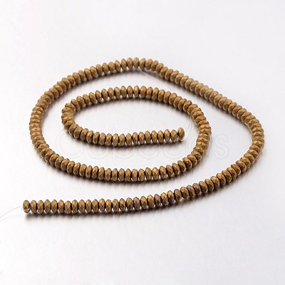 Electroplate Non-magnetic Synthetic Hematite Bead Strands G-F300-48A-F03-1