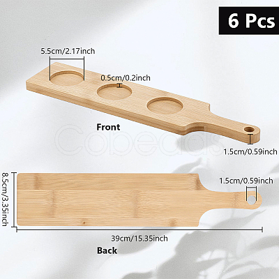 6Pcs Bamboo Wine Glass Tray AJEW-WH0797-001-1