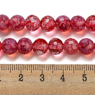 Baking Paint Glass Bead Strands GLAA-G116-02C-1