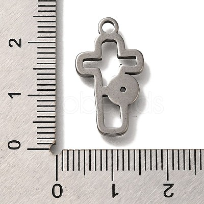 304 Stainless Steel Pendant Rhinestone Settings STAS-H223-01AS-06-1