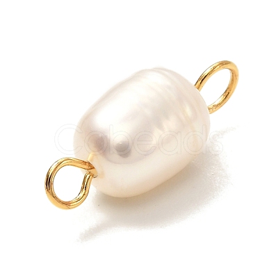 Natural Cultured Freshwater Pearl Beads Links Connectors PALLOY-JF00941-01-1