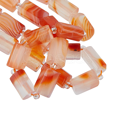 2 Strands Natural Orange Botswana Agate Beads Strands G-FH0002-39-1